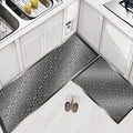 Chodnik do kuchni – antypoślizgowy | Geometryczny splot w szarościach