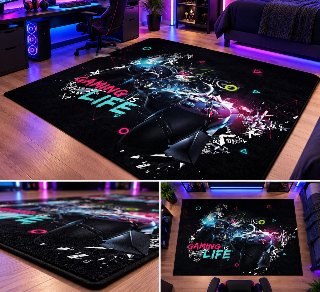 Dywan Gamingowy 120x160 do pokoju nastolatka GAMING LIFE