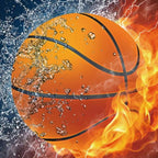 DYWAN OKRĄGŁY ze wzorem piłki | POWERFULL BASKETBALL