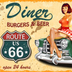 CHODNIK do kuchni, antypoślizgowy z Motywem Route 66