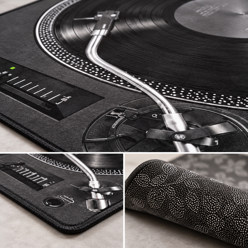 Dywan 3D GRAMOFON - vinyl retro do pokoju