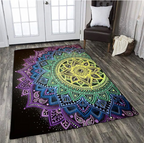 NOWOCZESNY DYWAN "Tęczowa Mandala"