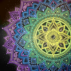 NOWOCZESNY DYWAN "Tęczowa Mandala"