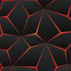 NOWOCZESNY DYWAN z geometrycznym wzorem w efekcie 3D | CZARNO-CZERWONY