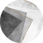 DYWAN OKRĄGŁY z geometrycznym wzorem