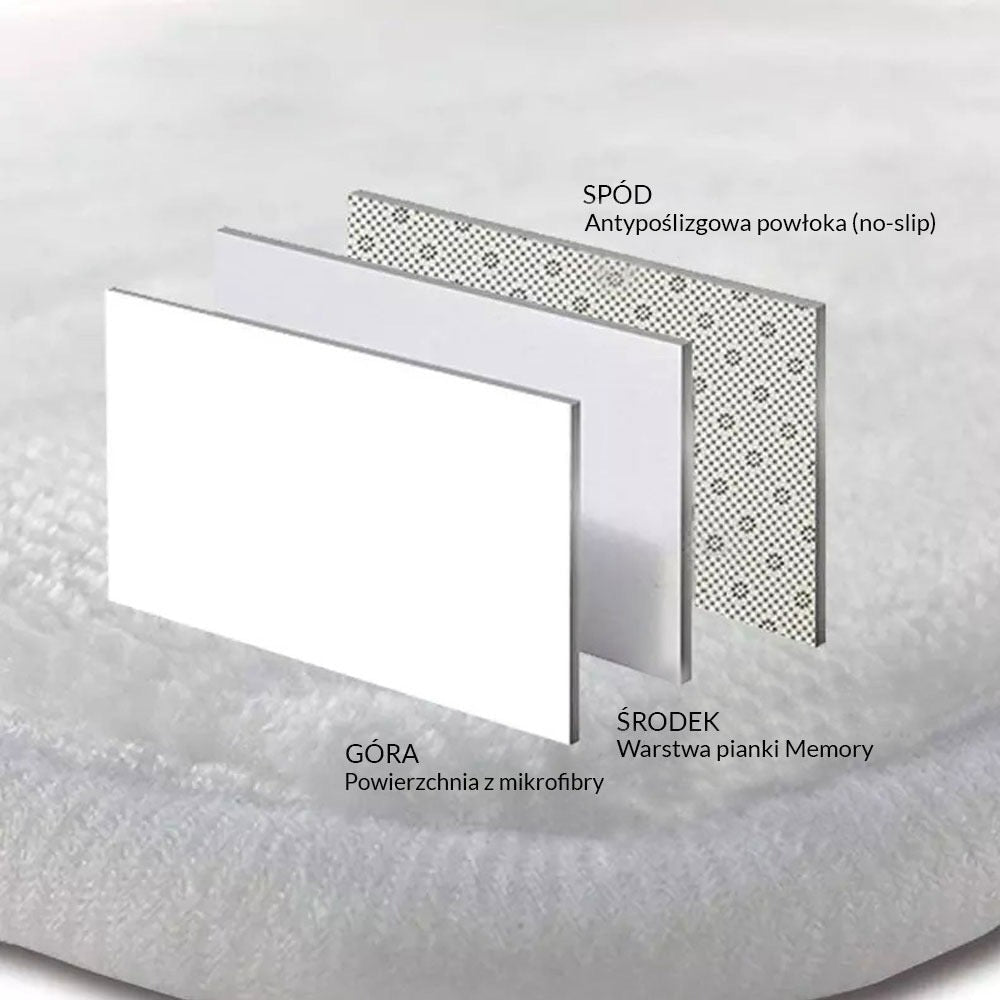 DYWANIK ŁAZIENKOWY szybkoschnący, chłonny, antypoślizgowy | IMITACJA KAMIENI BEŻOWY